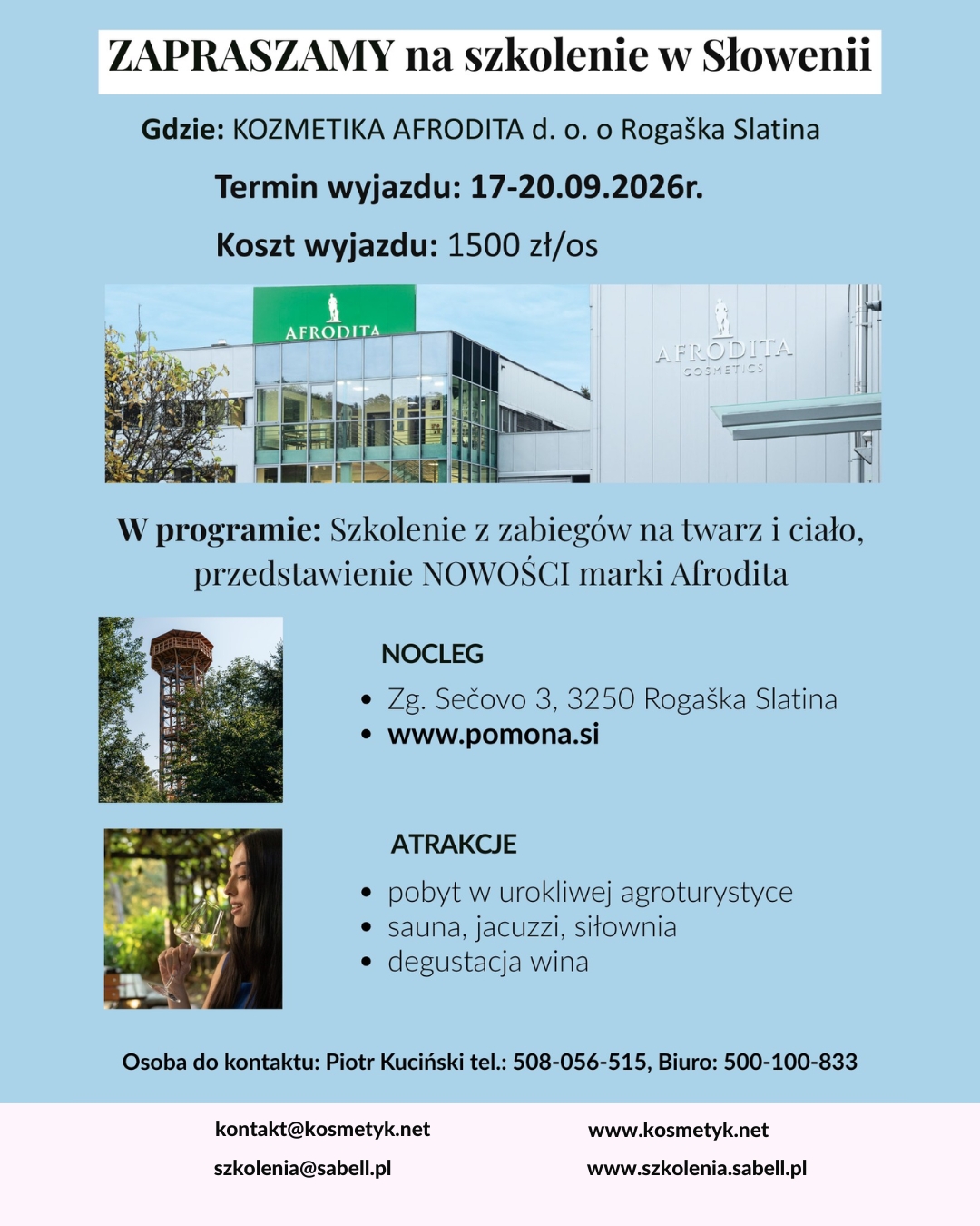 Wrześniowe szkolenie w Słowenii AFRODITA